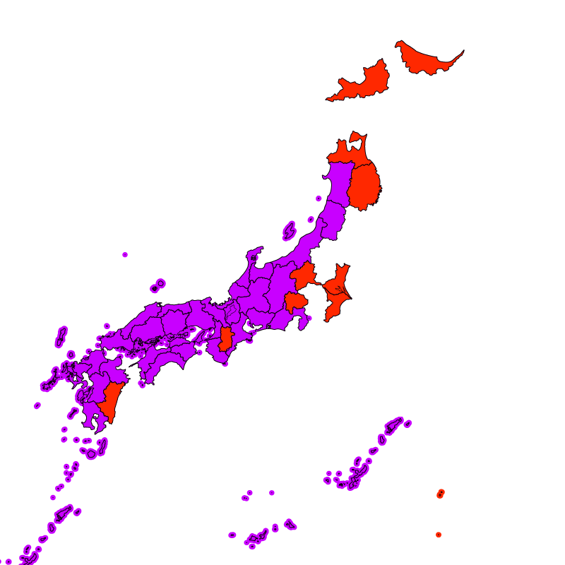 熱中症警戒アラート発表状況(きょう)
