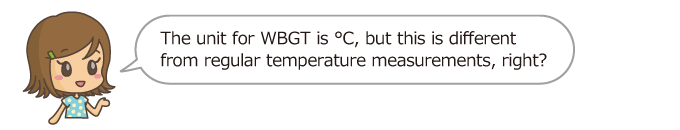 The unit for WBGT is °C, but this is different form regular temperature measurements, right?