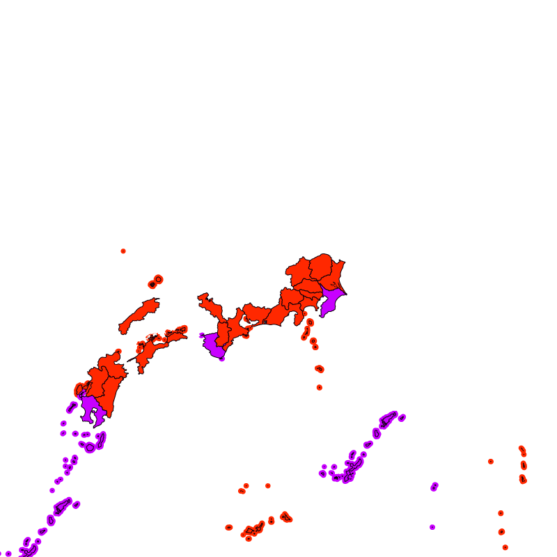 熱中症警戒アラート発表状況（あす）