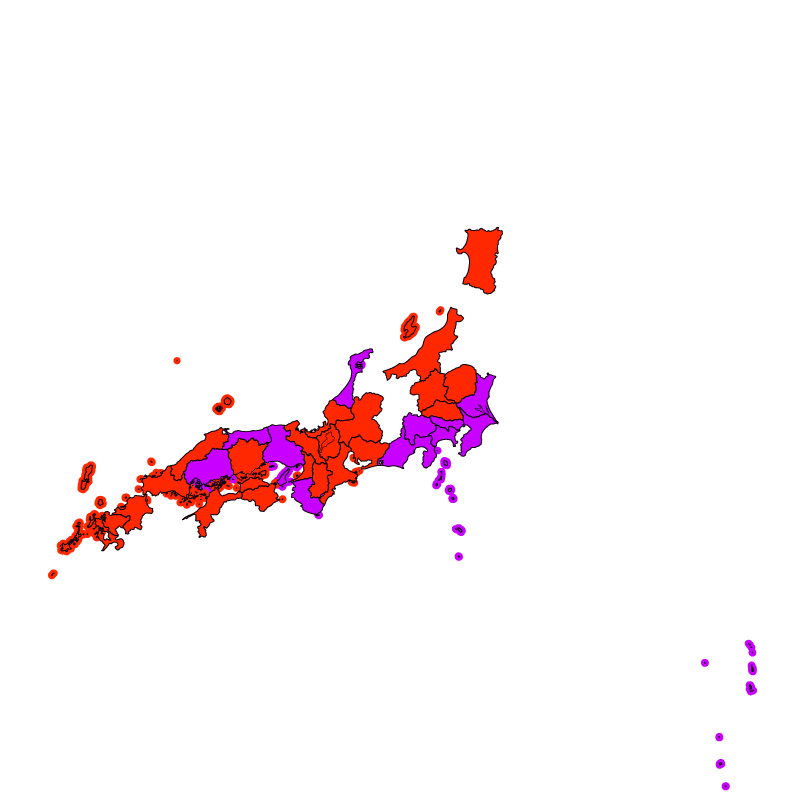 熱中症警戒アラート発表状況（あす）