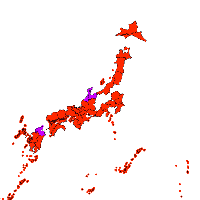 熱中症警戒アラート発表状況（あす）