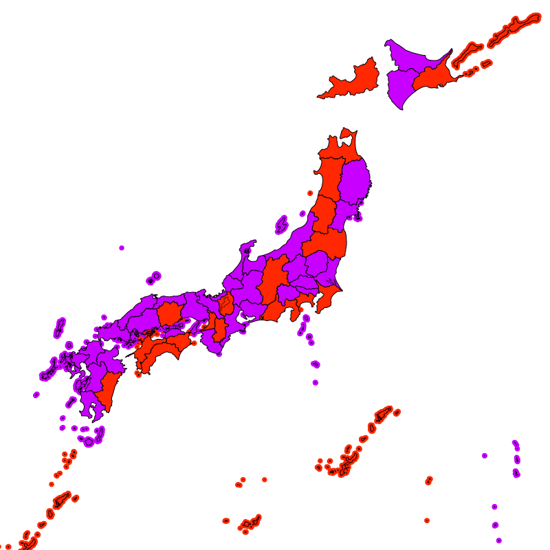 熱中症警戒アラート発表状況(きょう)