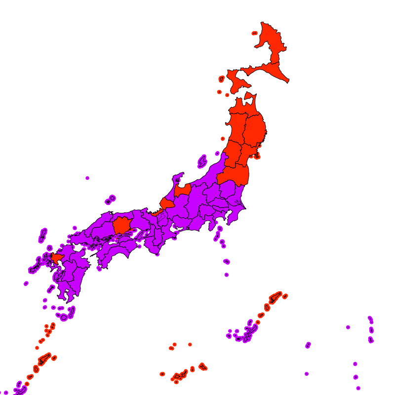 熱中症警戒アラート発表状況（あす）