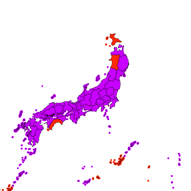 熱中症警戒アラート発表状況（きょう）