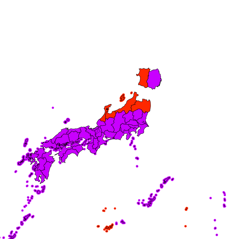 熱中症警戒アラート発表状況(きょう)