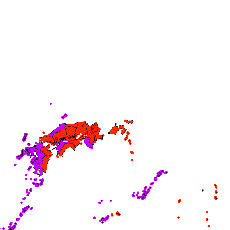熱中症警戒アラート発表状況（きょう）