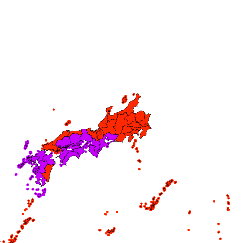 熱中症警戒アラート発表状況（きょう）