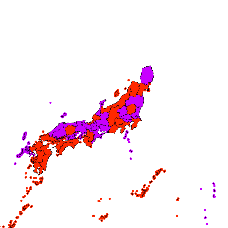 熱中症警戒アラート発表状況（あす）