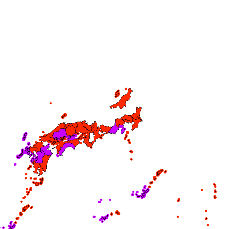 熱中症警戒アラート発表状況（きょう）