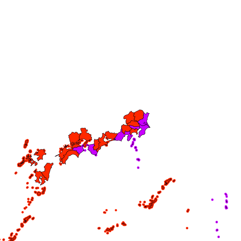 熱中症警戒アラート発表状況（あす）