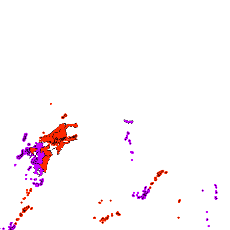 熱中症警戒アラート発表状況（きょう）