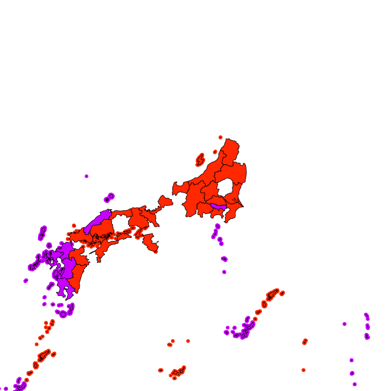 熱中症警戒アラート発表状況（あす）