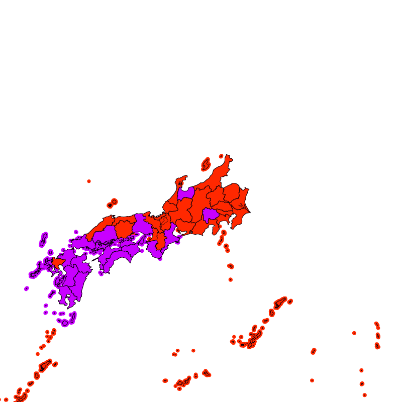 熱中症警戒アラート発表状況（きょう）