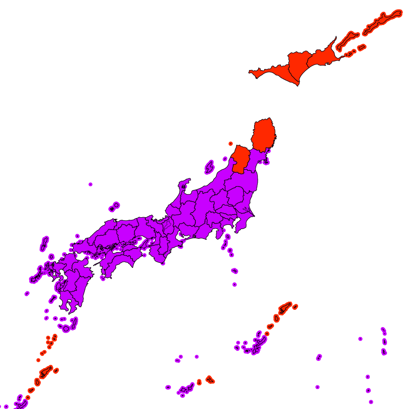 熱中症警戒アラート発表状況（きょう）