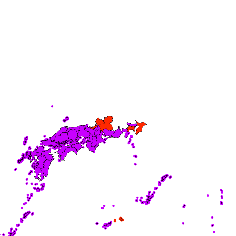 熱中症警戒アラート発表状況（きょう）