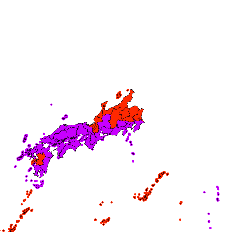 熱中症警戒アラート発表状況（きょう）