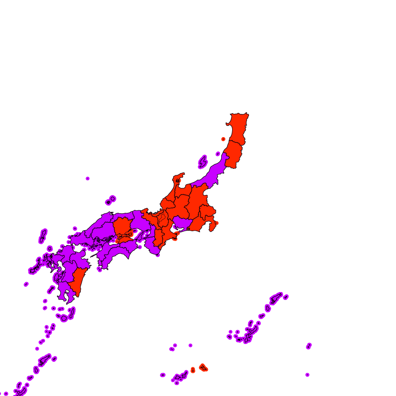 熱中症警戒アラート発表状況（きょう）