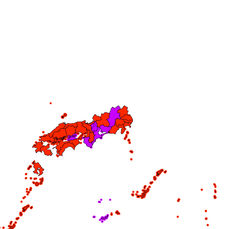 熱中症警戒アラート発表状況（きょう）
