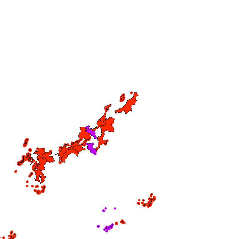 熱中症警戒アラート発表状況（きょう）