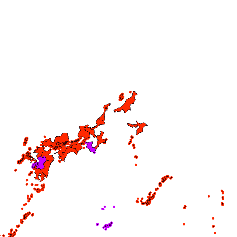 熱中症警戒アラート発表状況（きょう）