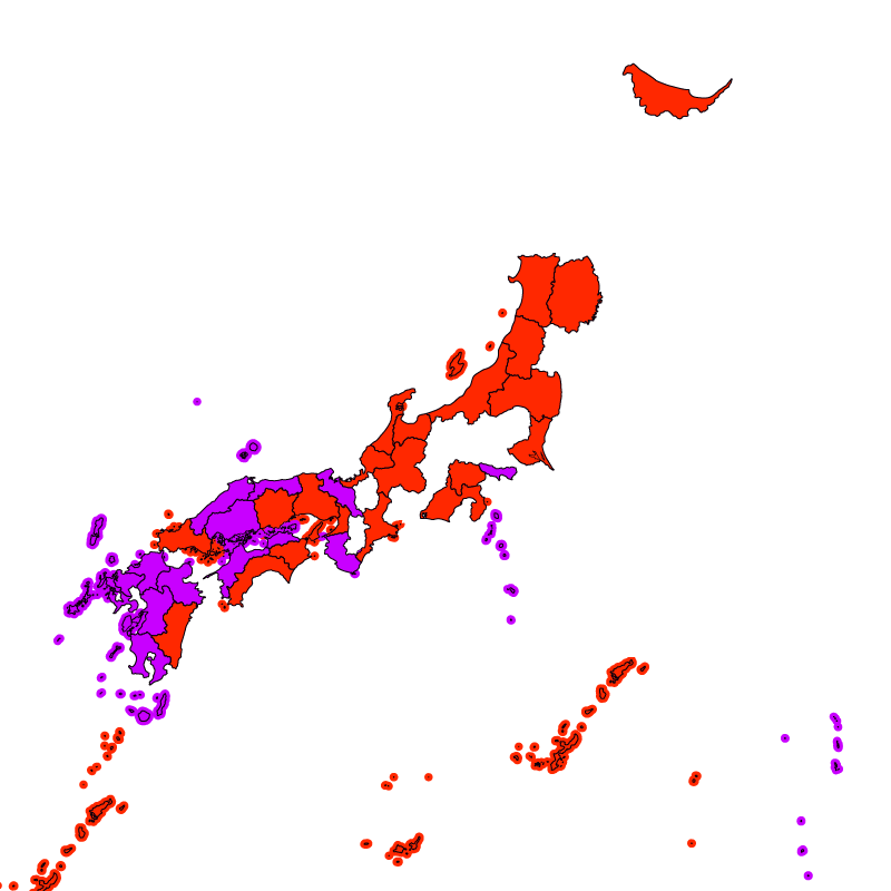 熱中症警戒アラート発表状況（きょう）