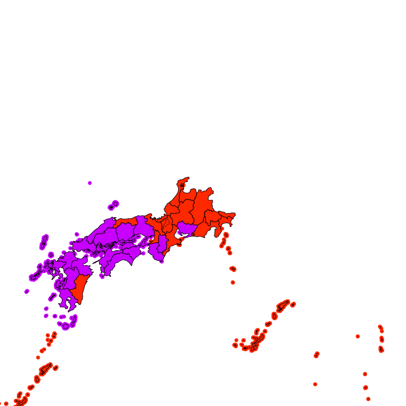 熱中症警戒アラート発表状況（きょう）