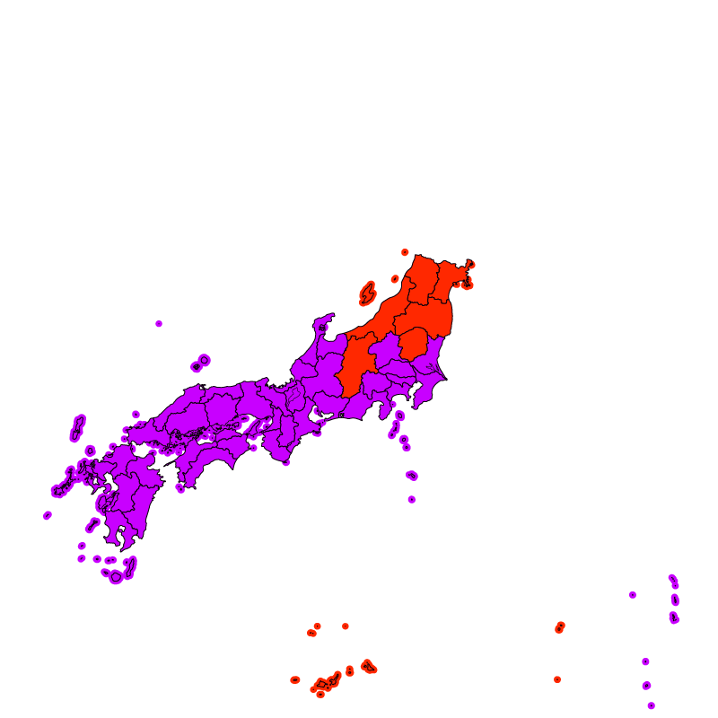 熱中症警戒アラート発表状況（あす）