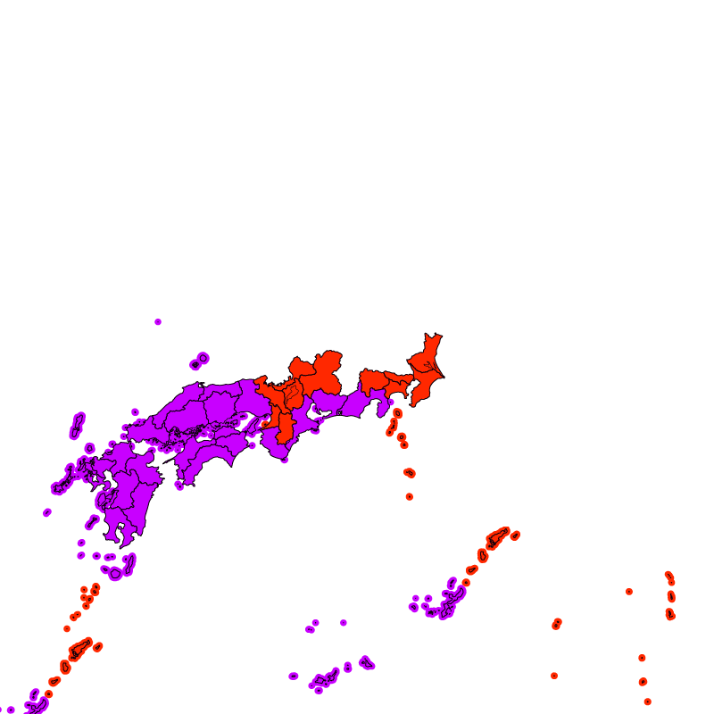 熱中症警戒アラート発表状況（きょう）