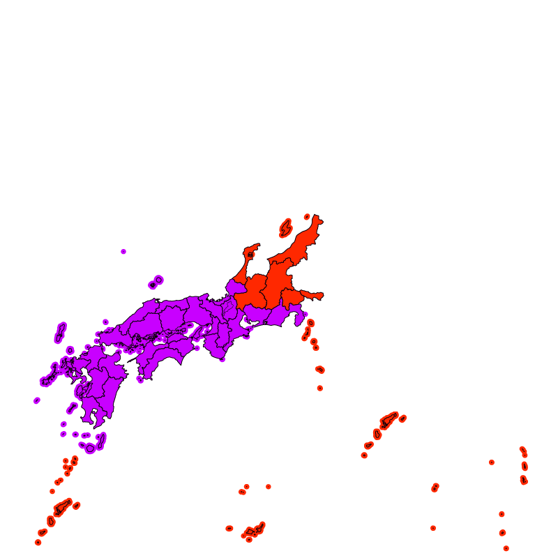 熱中症警戒アラート発表状況（きょう）