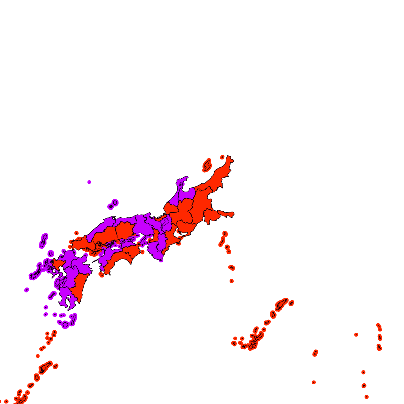 熱中症警戒アラート発表状況（きょう）