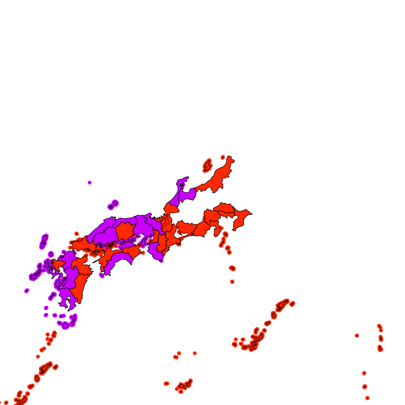 熱中症警戒アラート発表状況（きょう）