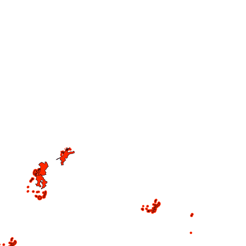 熱中症警戒アラート発表状況（きょう）