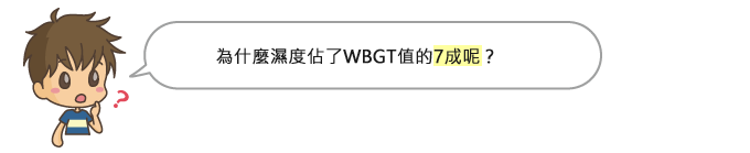 為什麼濕度佔了WBGT值的7成呢?