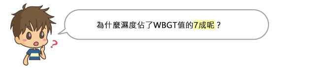 為什麼濕度佔了WBGT值的7成呢？